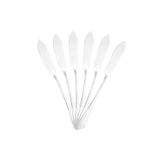 Merkloos / Sans marque Mr. Spoon 6 vismes roestvrij staal 21 x 2,2 cm, Minimal Collection verwerkte serveerbesteksets