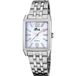 Lotus 18985/1 Polshorloge Dames Zilverkleurig Staal Rechthoekig Crème Analoog Quartz