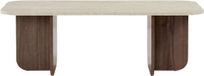 CaliCosy table basse rectangulaire BECAJ L120 cm Beige MDF Moderne