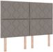 vidaXL LED Boxspring Bed met Hoofdeinde Taupe 140 x 200 cm Stof