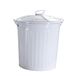 King Home B1219331/B vuilnisbak 18 liter, gelakt, wit, Ø 31 x 35H