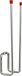 Connex Laarshaak 395 x 120 x 90 mm - Belastbaar tot 40 kg - Met beschermende rubberen kap - verzinkt/universele haak/montagehaken voor garage/werkplaatshaken/opberghulp / DY222022 zilver