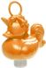 Duckiez eenhoorn badeendje badspeelgoed - oranje - 15 x 7 cm - Met oogje voor het hengelspel - kunststof
