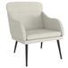 VidaXL Fauteuil 63x76x80 cm fluweel crèmekleurig