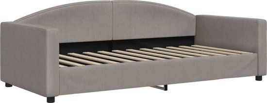 vidaXL Slaapbank Stof Taupe 90x200 cm