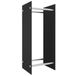 VidaXL Haardhoutrek 40x35x100 cm gehard glas zwart