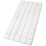 Adsamm® 50 x zelfklevende viltglijders Wit 20x20 mm Vierkant 3,5 mm dik Meubel- en vloerbescherming