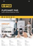 Bi-Office Flipchartblok, A1, geruit, 20 vellen per blok, geperforeerd, 70 g/m², 5 blokken