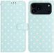 Selected by GSMpunt.nl Hoesje Geschikt voor Apple iPhone 17 Pro Max | Polka Dot Wallet Book Case | Portemonnee Hoesje | 3 Pasjes | Magneetsluiting | Stand Functie | Blauw