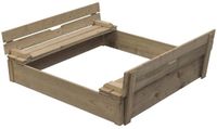 Intergard Houten zandbak met deksel 120x120cm