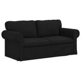 vidaXL Bank Zwart Stof 175 x 82 x 80 cm