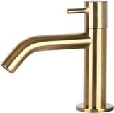 Differnz Fonteinkraan Mix Geborsteld Goud Gebogen - Messing - 8712793553497