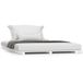 VidaXL Bedframe massief grenenhout wit 135x190 cm