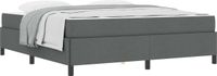 vidaXL - Boxspringbed - Donkergrijs - 180 x 200 cm - Stof