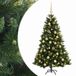 vidaXL Kunstkerstboom met kerstballen, 120 cm, 150 leds, warm wit