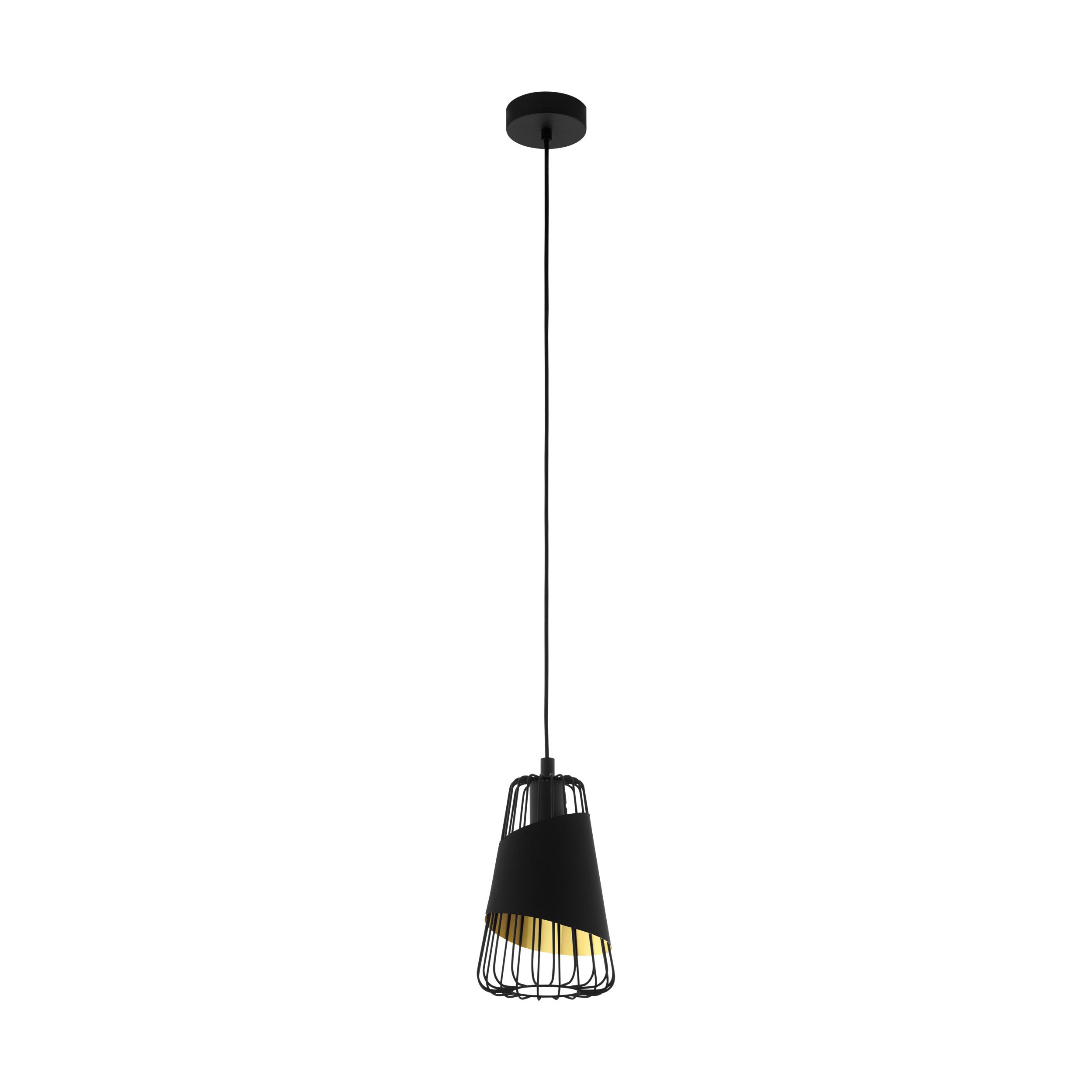 EGLO Austell Hanglamp - Zwart/Goud - E27 - 60W - 110cm