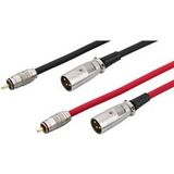 Monacor 0065320 Câble de connexion audio Cinch / XLR [1x fiche Cinch - 1x fiche XLR] 1,5 m Rouge/noir