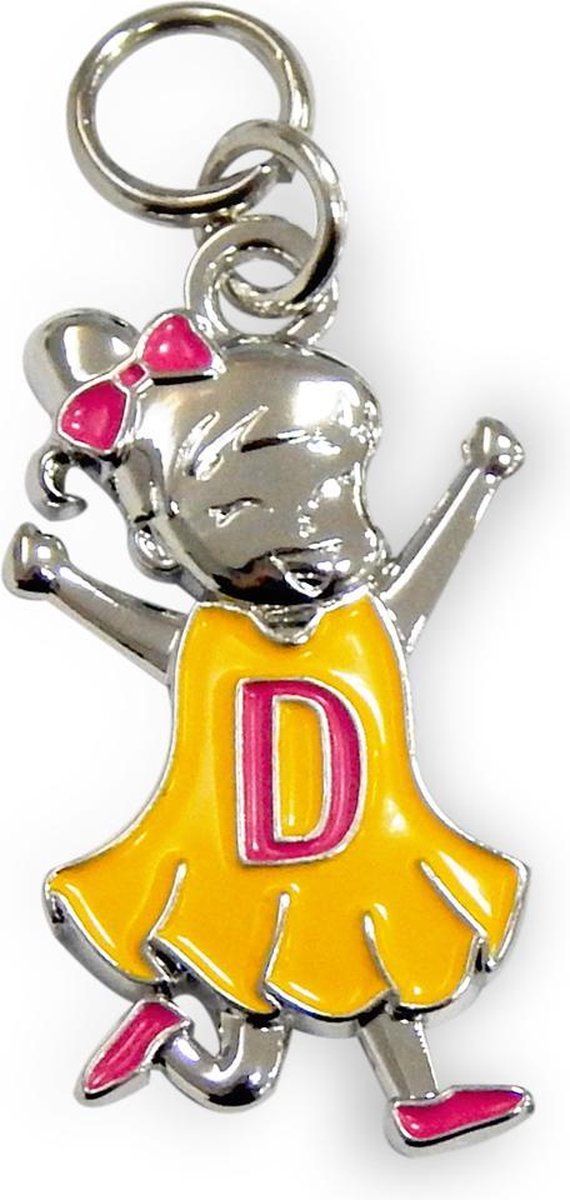 Charms for you Bedeltje - D - Meisje - Kunststof - Multi - 8714436083156