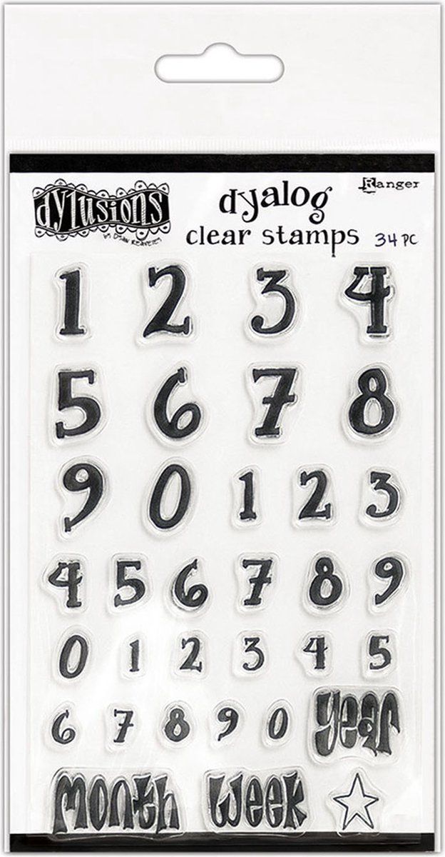 Ranger Ink Ranger Dylusions Numerology Clear Stamp