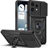 Techsuit Hoesje geschikt voor Nothing Phone (3a) Lite - Camshield Back Cover - Zwart