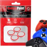 Gadgetpoint - Poignées pour PlayStation, PS5, Xbox X/S, One & Switch Pro Manette - Poignées de pouce de jeu - Joysticks anti-dérapants de performance - Accessoires de protection - Blanc avec Rouge