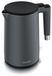 Arendo bouilloire, acier inoxydable, 1,5 litre, 2000 W, théière avec design à double paroi, poignée froide, indicateur de niveau intérieur, socle 360°, protection contre l'ébullition à sec, sans BPA, gris mat