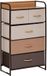 HOMCOM Commode en tissu avec 5 tiroirs, 58 x 29 x 99 cm, multicolore