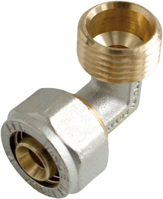 KIRCHHOFF MS Knie 90° - Blanco - 26 mm x 3/4"BU - Knelfitting Voor Meerlagen Buis