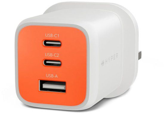 Targus HyperJuice Flex 65W GaN Wit, Oranje