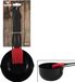 Merkloos BBQ Sauspan - Incl. Kwast - RVS - Ø11.5x6.7cm - Rood, zwart