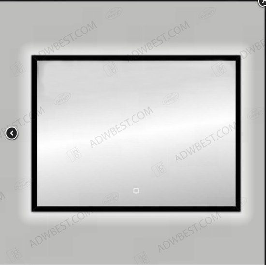 Best Design Nero "Black-Solaro" LED Mirror - 80x60cm - Black