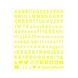 4R Quattroerre.it 1259 Stickers Kit Composable Zelfklevende Letters Sociale Media, Fluo Geel