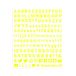 4R Quattroerre.it 1259 Stickers Kit Composable Zelfklevende Letters Sociale Media, Fluo Geel