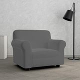 MB HOME BASIC Elastische bankovertrek Dahlia, donkergrijs, 1-zits