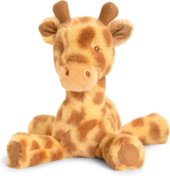 Keel Toys Keel Eco Huggy Giraffe Knuffel - 17 cm - Gerecycled Materiaal - Beige/Bruin