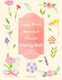 Large Print Seniors Dementia & Alzheimer's Care Flower Coloring Book