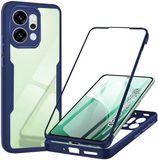 Techsuit Hoesje geschikt voor Oppo Reno14 - ColorVerse 360 Case met Screenprotector - Blauw