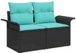 vidaXL Tuinbank 2-Aantal zitplaatsen poly rattan