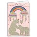 Kaart AFIE Kaart met pailletten, welkom, kleine prinses, baby, meisjes, roze, geboorte of adoptie, witte ijsbeer, dieren, harten, wolken, regenboog, schattige kroon, gemaakt in Frankrijk 66-1161