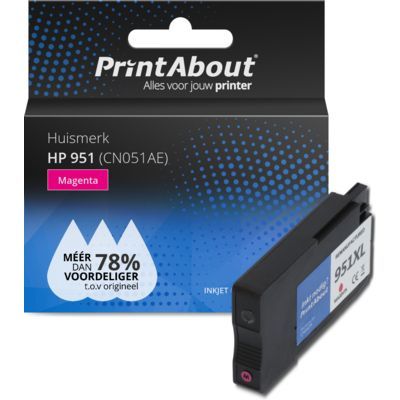PrintAbout Huismerk 951 (CN051AE) Magenta Inktcartridge - Compatibel met HP OfficeJet Pro
