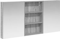 vidaXL Badkamerkastenset 3 st 120 x 10,5 x 60,5 cm Bewerkt hout