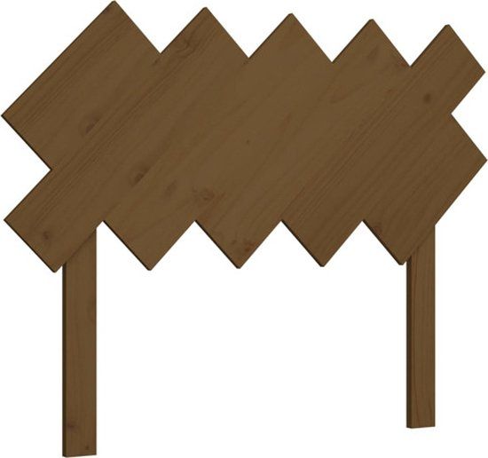 vidaXL Hoofdbord 104x3x80,5 cm massief grenenhout honingbruin