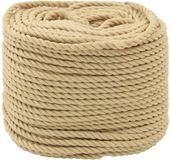 vidaXL Boottouw 5 mm 25 m Naturel