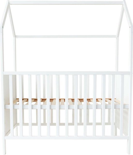 Prénatal Ledikant Huisje - Babykamer Accessoires - 60 x 120cm - Wit White