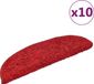 vidaXL - Trapmatten - 10 - st - 56x17x3 - cm - Rood - Halfrond