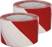 AMIG Afzettape - 2x - rood/wit - 50 mm x 30 m - PVC