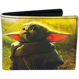 Concept One Star Wars portemonnee, slanke tweevoudige portemonnee met decoratief tinnen hoesje, groen, eenheidsmaat