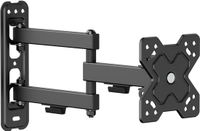 PureMounts TV-monitor wandbeugel, kantelbare en draaibare universele houder met scharnierarm, max. VESA 100x100 mm, voor 13-32 inch TV-monitoren tot 20 kg, zwart
