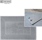 The One Towelling Badmat - 50 x 80 cm - Extra dikke Douchemat - 100% Zacht katoen - Velours - Zilvergrijs