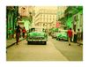 Komar Muurafbeelding | Cuba Rush | Poster, Afbeelding, Woonkamer, slaapkamer, Decoratie, Kunstdruk, Oldtimer, Cadillac, kleurrijk | zonder lijst | P122C-40x30 | Grootte: 40 x 30 cm